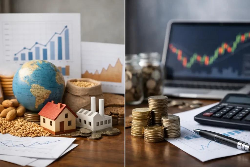 Diferença entre economia e finanças